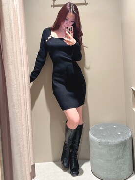 mikaさん（レディース・155cm）の冬コーディネート