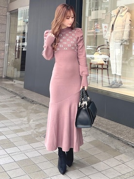 mikaさん（レディース・155cm）の冬コーディネート