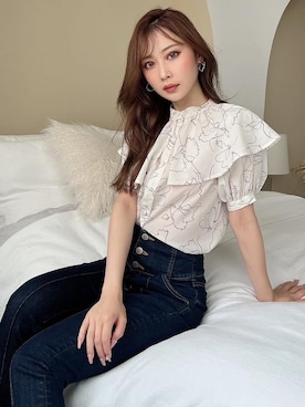 「RESEXXY（リゼクシー）のハイヒールスタッズパンプス（パンプス）」を使った、mikaさん（レディース・155cm）の夏コーディネート