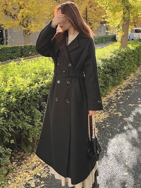 「RESEXXY（リゼクシー）のアイテム（その他アウター）」を使った、mikaさん（レディース・155cm）の冬コーディネート