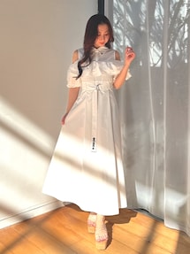 【MARY QUANTコラボ】ラッフルシャツワンピース マーキュリーデュオ MERCURYDUO 【MARY QUANTコラボ】ラッフル