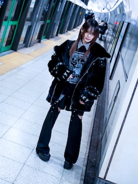 「REFLEM（レフレム）のアイテム」を使った、  まみゅーさん（レディース・153cm）の冬コーディネート