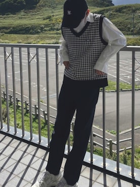 「WOOALONG（ウアロン）のアイテム（帽子）」を使った、そうさん（メンズ・164cm）の秋コーディネート