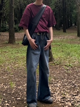 「STUDIOUS（ステュディオス）のアイテム（バッグ）」を使った、さゆさん（メンズ・173cm）の夏コーディネート