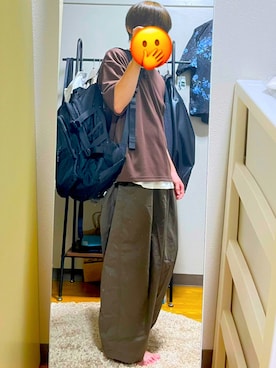 「ADRER（アドラー）の【ADRER】サイドジップレイヤードタンク（タンクトップ）」を使った、低男君さん（メンズ・158cm）の夏コーディネート