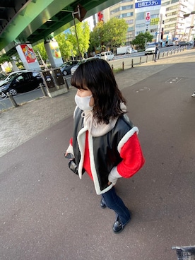 「ゆるニット」｜「アイテム（その他アウター）」を使った、yuriaaa03さん（レディース・160cm）の秋コーディネート