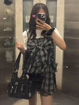 「アイテム（ブレスレット）」を使った、Kiyoさん（レディース・156cm）の夏コーディネート