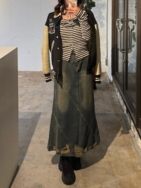 「tinkerend（ティンカーエンド）のアイテム」を使った、Kiyoさん（レディース・156cm）の冬コーディネート