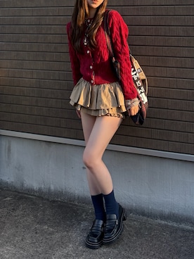 「KHAKIPOINT（カーキポイント）のアイテム」を使った、Kiyoさん（レディース・156cm）の秋コーディネート