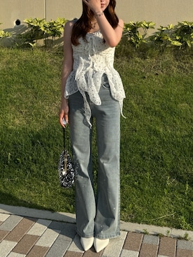 「アイテム（アクセサリー）」を使った、Kiyoさん（レディース・156cm）の夏コーディネート