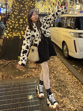 「アイテム（タイツ/ストッキング）」を使った、Kiyoさん（レディース・156cm）の冬コーディネート