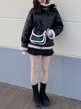 「Ungrid（アングリッド）のアイテム」を使った、Kiyoさん（レディース・156cm）の冬コーディネート