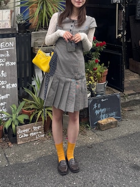 「COACH（コーチ）のアイテム」を使った、Kiyoさん（レディース・156cm）の春コーディネート