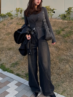 「WEGO（ウィゴー）のアイテム（ジャケット/アウター）」を使った、Kiyoさん（レディース・156cm）の春コーディネート