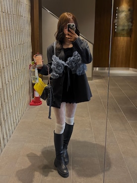 「COACH（コーチ）のアイテム」を使った、Kiyoさん（レディース・156cm）の冬コーディネート