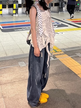 「Onitsuka Tiger（オニツカタイガー）のアイテム」を使った、Kiyoさん（レディース・156cm）の春コーディネート