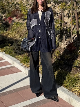 「SLY（スライ）のアイテム（パンツ）」を使った、Kiyoさん（レディース・156cm）の春コーディネート