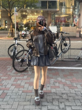 「tiptop（ティップトップ）のアイテム（ブルゾン）」を使った、Kiyoさん（レディース・156cm）の春コーディネート