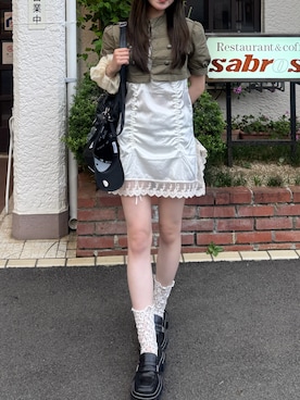 「アイテム（ソックス/靴下）」を使った、Kiyoさん（レディース・156cm）の夏コーディネート