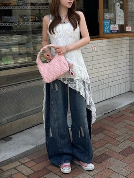 「PANDORA（パンドラ）のアイテム」を使った、Kiyoさん（レディース・156cm）の夏コーディネート