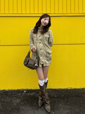 「アイテム（レッグウェア）」を使った、なめこさん（レディース・156cm）の秋コーディネート