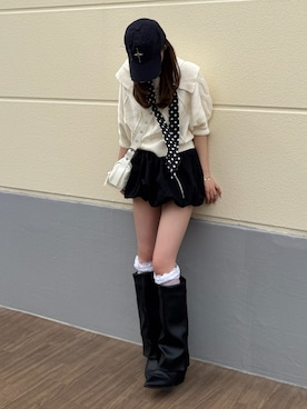 「アイテム（ブーツ）」を使った、Kiyoさん（レディース・156cm）の春コーディネート