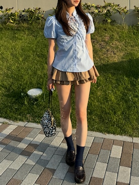 「KHAKIPOINT（カーキポイント）のアイテム」を使った、Kiyoさん（レディース・156cm）の秋コーディネート