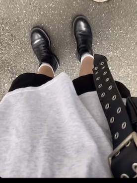 「Dr. Martens（ドクターマーチン）のDr.Martens ドクターマーチン クアッド レトロ 2976 クアッド / QUAD RETRO 2976 QUAD (BLACK POLISHED SMOOTH) 24687001（ブーツ）」を使った、こまめさん（レディース・155cm）の冬コーディネート