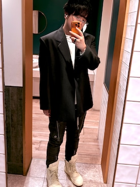 「HERMES（エルメス）のアイテム（アクセサリー）」を使った、steeeeeeeeebさん（メンズ・179cm）の春コーディネート