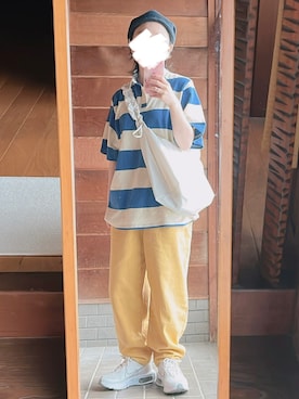 「チャイハネ（チャイハネ）のアイテム（帽子）」を使った、おちさん（レディース・155cm）の夏コーディネート