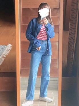 「COMME　CA COMMUNE（コムサコミューン）のアイテム（ジャケット/アウター）」を使った、おちさん（レディース・155cm）の春コーディネート