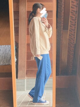 「COQULE（コクレ）のアイテム（スウェット）」を使った、おちさん（レディース・155cm）の冬コーディネート