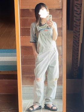 「Avail（アベイル）のアイテム（オールインワン・サロペット）」を使った、おちさん（レディース・155cm）の秋コーディネート