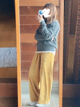 「COMME　CA COMMUNE（コムサコミューン）のアイテム」を使った、おちさん（レディース・155cm）の冬コーディネート
