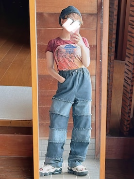 「チャイハネ（チャイハネ）のアイテム（帽子）」を使った、おちさん（レディース・155cm）の秋コーディネート
