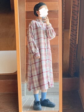 「AS KNOW AS plus（アズノゥアズプラス）のアイテム（ワンピース/ドレス）」を使った、おちさん（レディース・155cm）の秋コーディネート