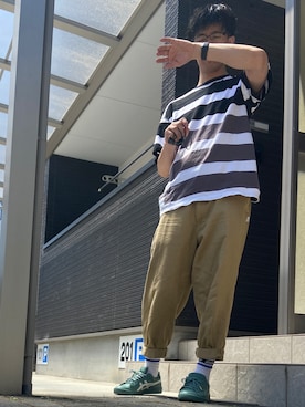 「F.C.Real Bristol（エフシーレアルブリストル）のアイテム（レッグウェア）」を使った、ただしーにさん（メンズ・179cm）の春コーディネート