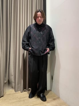「JUNRED（ジュンレッド）のアイテム（ローファー）」を使った、EIJIさん（メンズ・173cm）の春コーディネート
