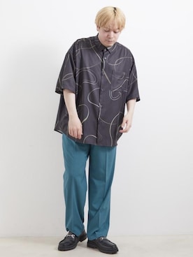 「JUNRED（ジュンレッド）のアイテム（シューズ）」を使った、EIJIさん（メンズ・173cm）の夏コーディネート