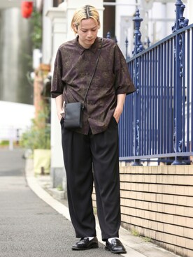 「JUNRED（ジュンレッド）のアイテム（バッグ）」を使った、EIJIさん（メンズ・173cm）の夏コーディネート