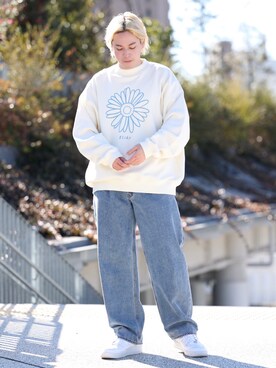 「re_k by JUNRED（レクバイジュンレッド）のアイテム（デニムパンツ）」を使った、EIJIさん（メンズ・173cm）の冬コーディネート