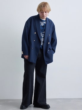 「JUNRED（ジュンレッド）のアイテム（シューズ）」を使った、EIJIさん（メンズ・173cm）の春コーディネート