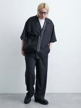 「JUNRED（ジュンレッド）のアイテム（ローファー）」を使った、EIJIさん（メンズ・173cm）の春コーディネート