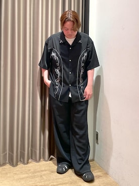 「フェスコーデ」｜「アイテム（スラックス）」を使った、EIJIさん（メンズ・173cm）の夏コーディネート