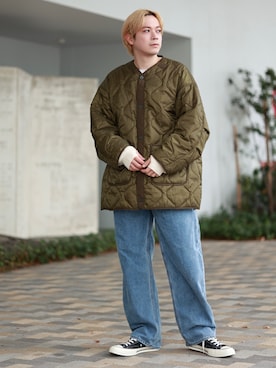 「JUNRED（ジュンレッド）のアイテム（モッズコート）」を使った、EIJIさん（メンズ・173cm）の冬コーディネート