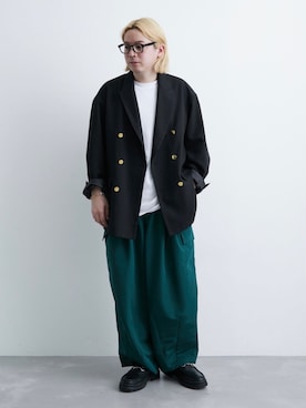 「JUNRED（ジュンレッド）のアイテム（シューズ）」を使った、EIJIさん（メンズ・173cm）の冬コーディネート