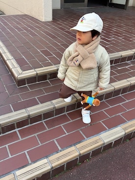 「GAP（ギャップ）のアイテム（帽子）」を使った、mahaaa.ruさん（キッズ・90cm）の冬コーディネート