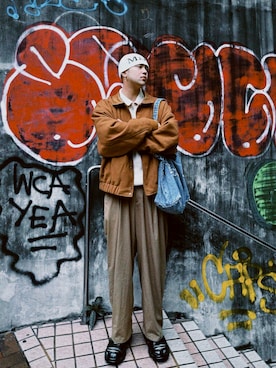 「初秋コーデ」｜「アイテム（その他アウター）」を使った、Ksさん（メンズ・180cm）の秋コーディネート