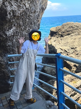 「coen（コーエン）のアイテム（オールインワン・サロペット）」を使った、hyc0117さん（レディース・165cm）の夏コーディネート