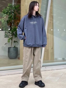 「JUNRED（ジュンレッド）のアイテム（チノパンツ）」を使った、カズヤさん（メンズ・170cm）の秋コーディネート